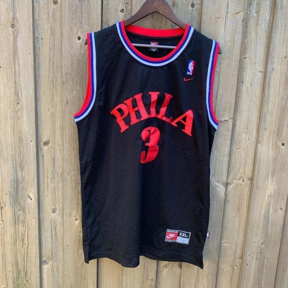 Vintage Nike Allen Iverson Jersey Philadelphia 76ers NBA Jersey XXL